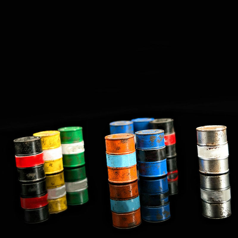 Car Accessories For Decoration - 1/64 Garage Scene Miniatures Oil Barrel
