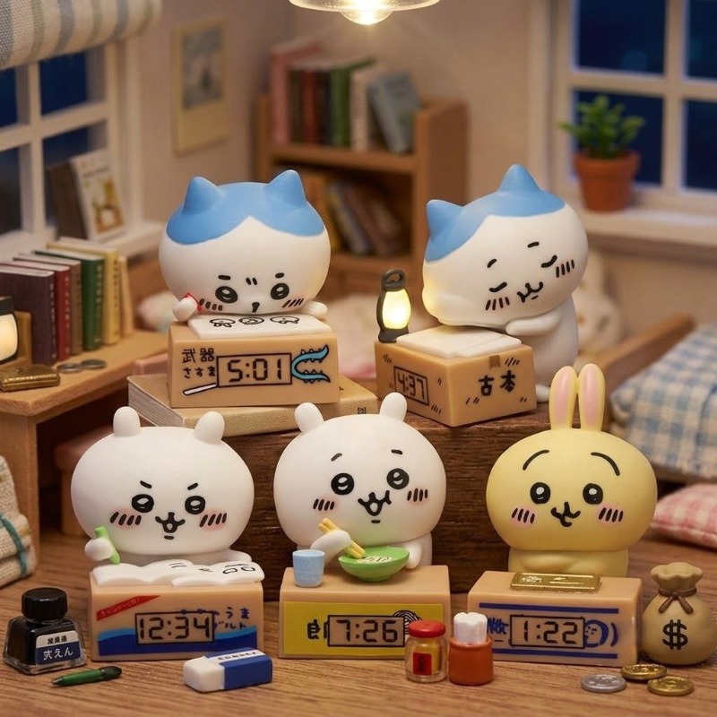 Car Accessories For Decoration - Hachiware Usagi Cartoon Alarm Clock Figurine