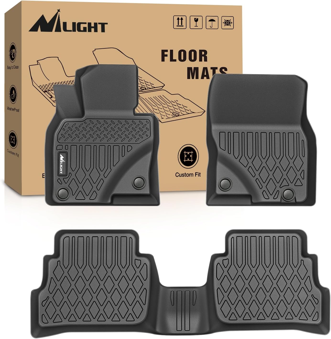 Nilight Custom Fit TPE Floor M - Car Floor Mat Rubber 评论和价格
