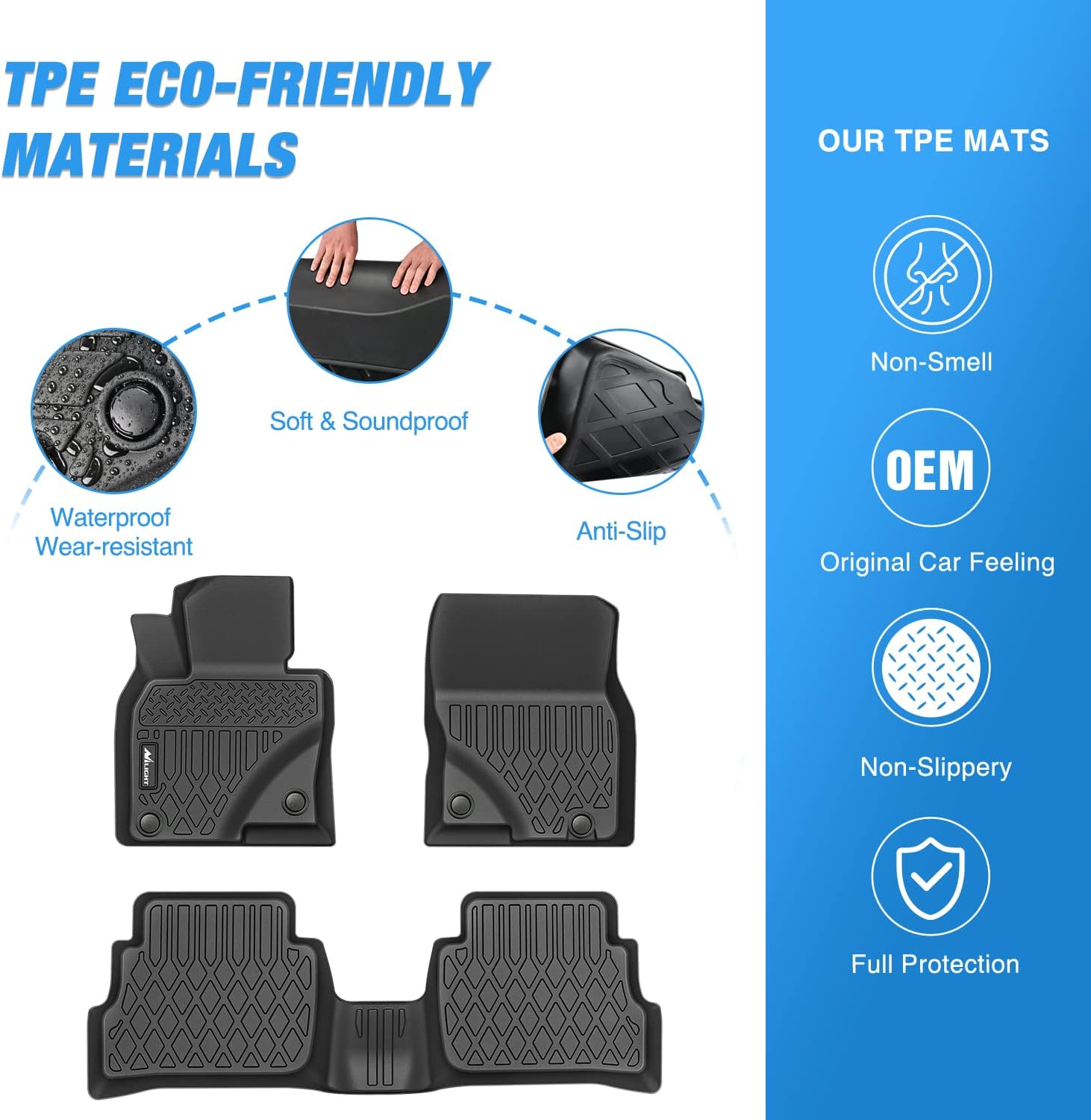 Nilight Custom Fit TPE Floor M - Car Floor Mat Rubber 评论和价格
