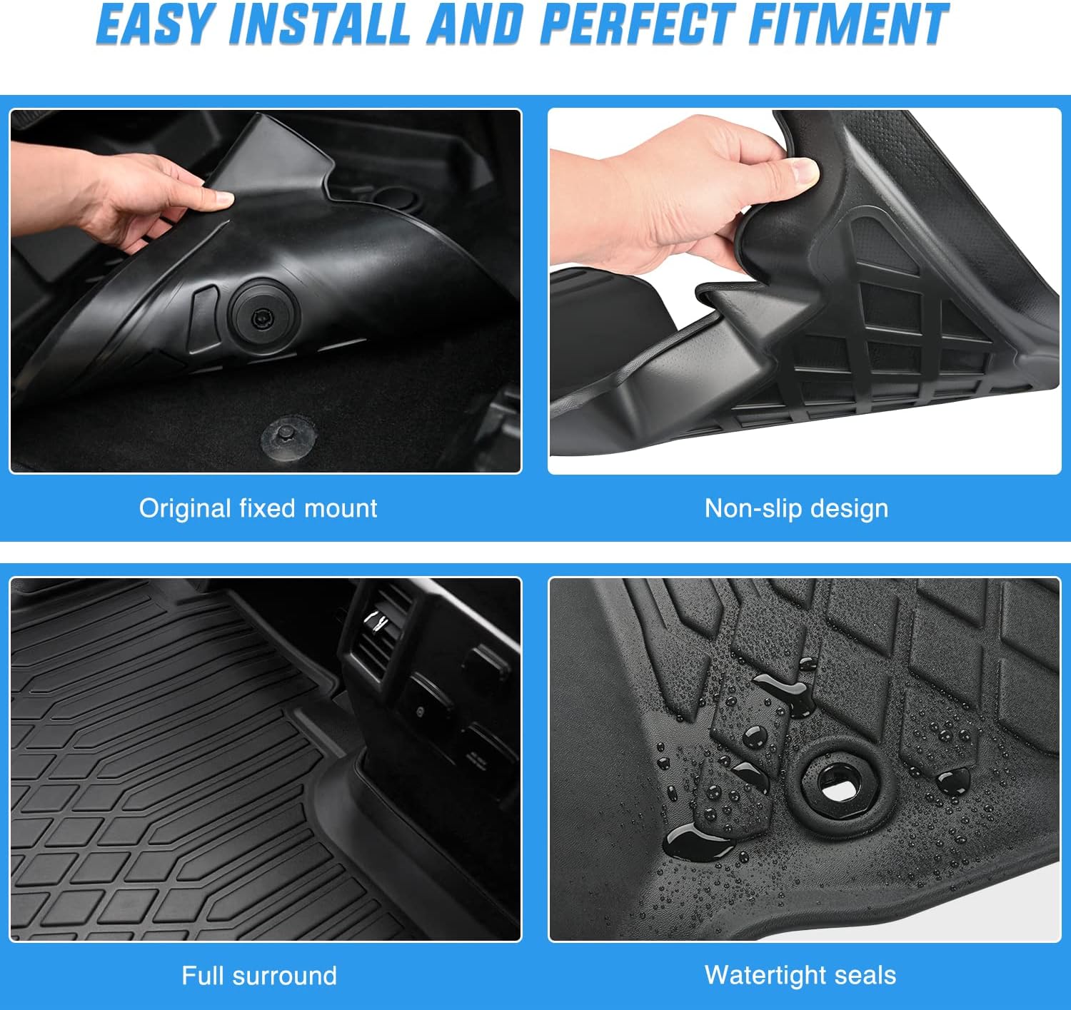 Nilight Custom Fit TPE Floor M - Car Floor Mat Rubber 评论和价格