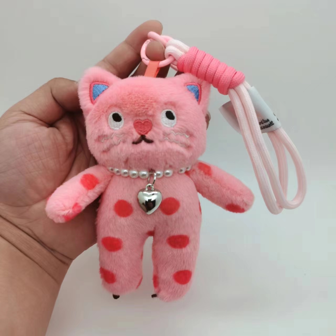 15cm Kawaii Pink Cat Plush Key - Car Accessories Girly 评论和价格