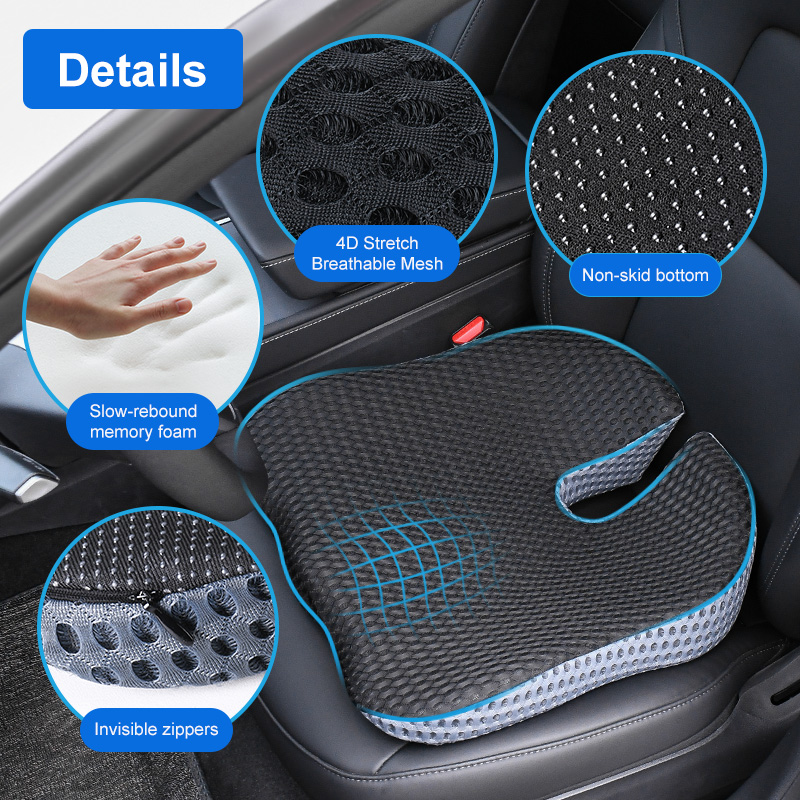 Ergonomic Wedge Car Seat Cushi - Car Seat Cushion Memory Foam 评论和价格