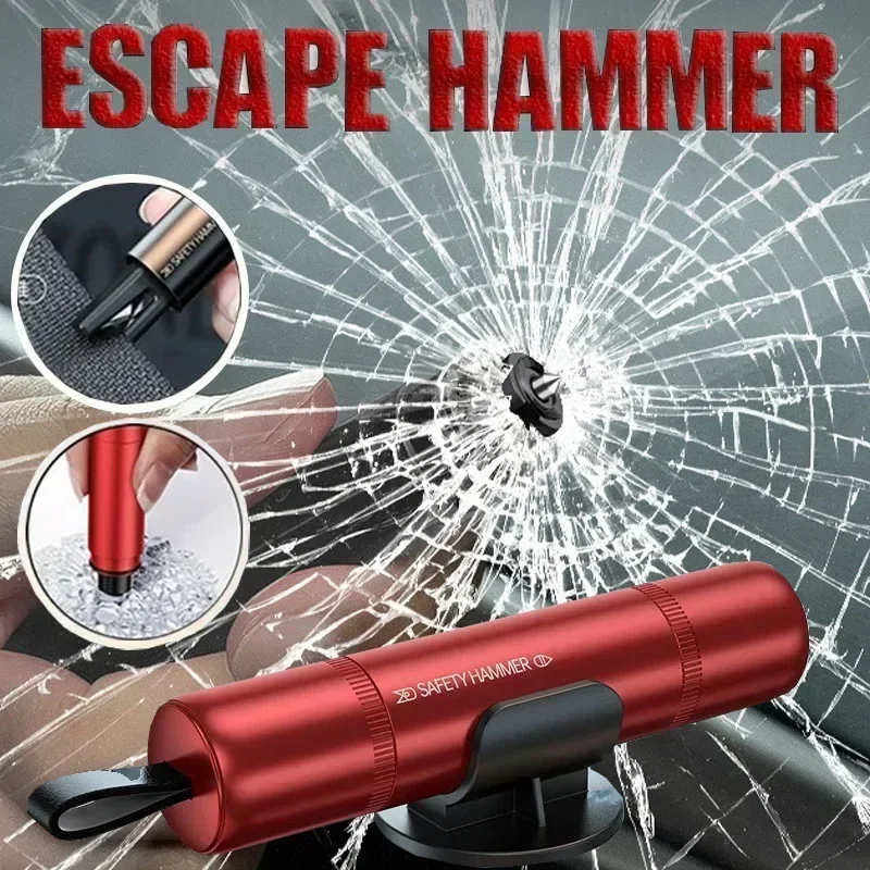 2 In 1 Car Safety Hammer Mini  - Car Emergency Tool Kit 评论和价格