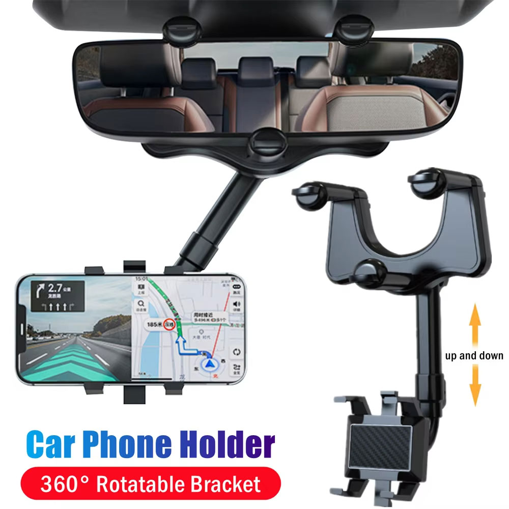 Adjustable Car Rearview Mirror - Car Accessories Phone Holder 评论和价格