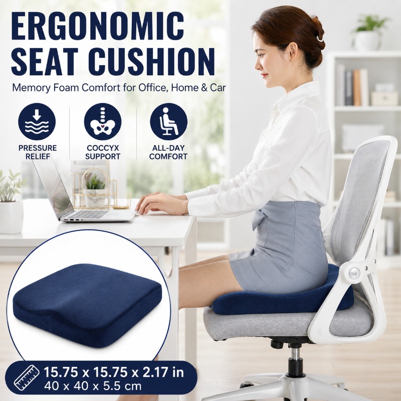 Thick Memory Foam Chair Cushio - Car Seat Cushion Memory Foam 评论和价格