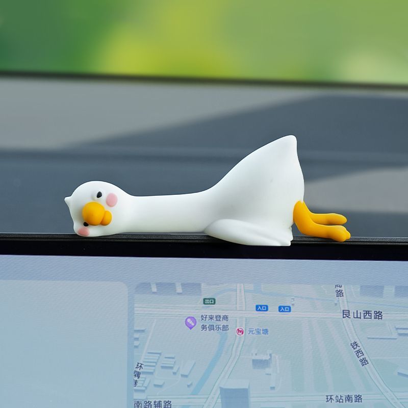 Cute Cartoon White Duck Car Di - Car Accessories For Decoration 评论和价格