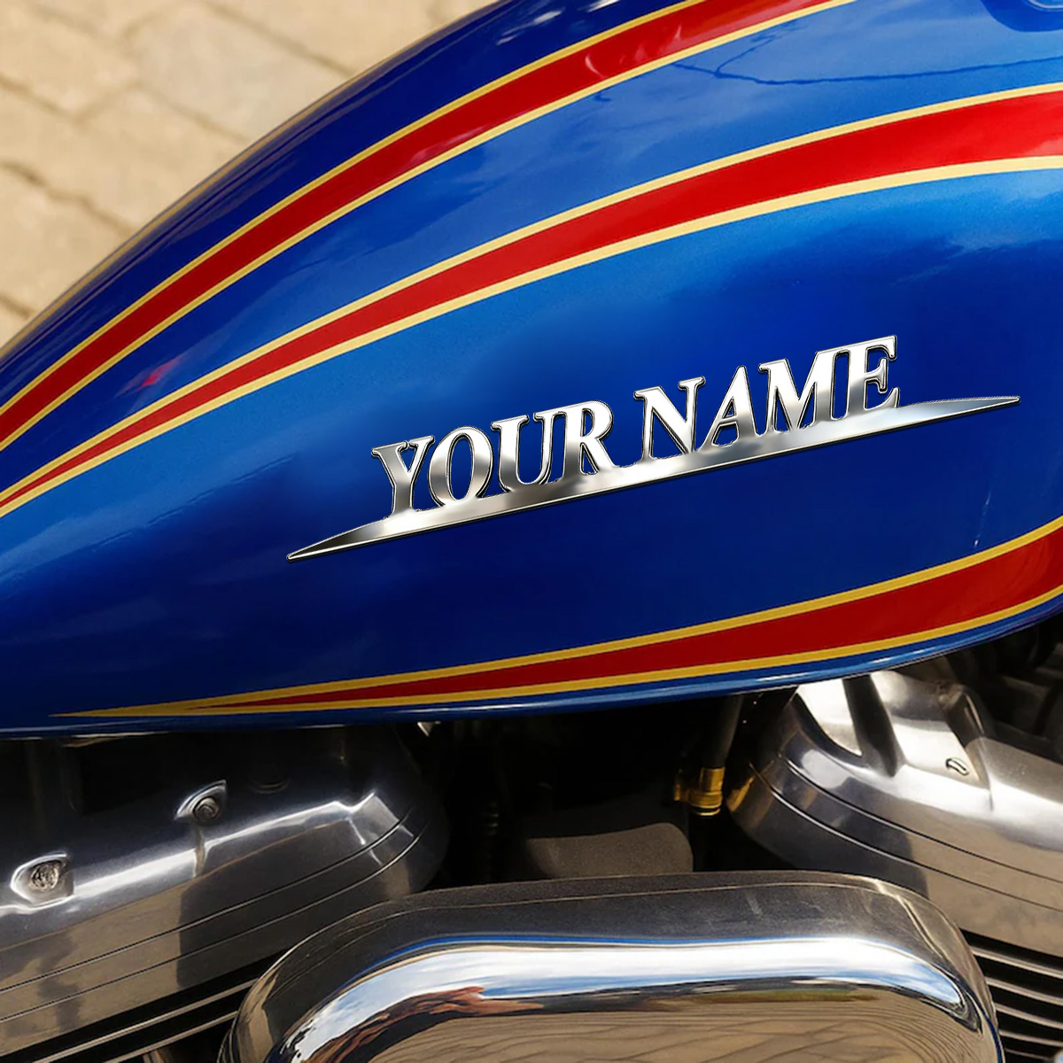 Metal Trendy YOUR NAME Sticker - Car Accessories Sticker 评论和价格