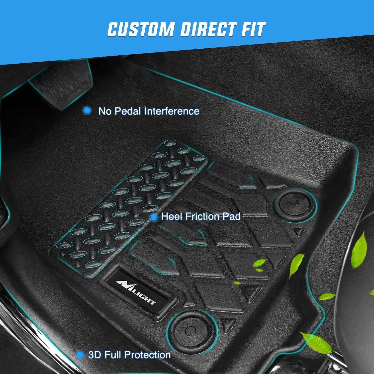 Nilight Custom Fit TPE Floor M - Car Floor Mat Rubber 评论和价格