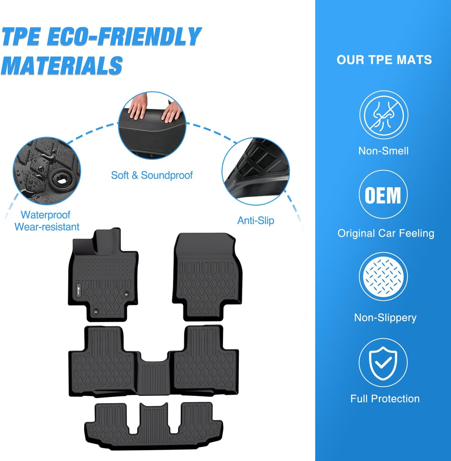 Nilight Custom Fit TPE Floor M - Car Floor Mat Rubber 评论和价格