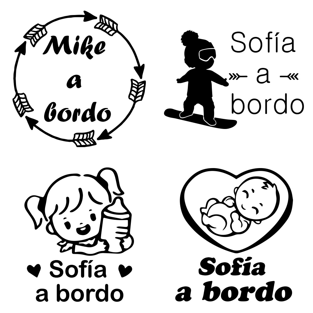 1pc Vinyl baby a bordo colorfu - Car Accessories Sticker 评论和价格