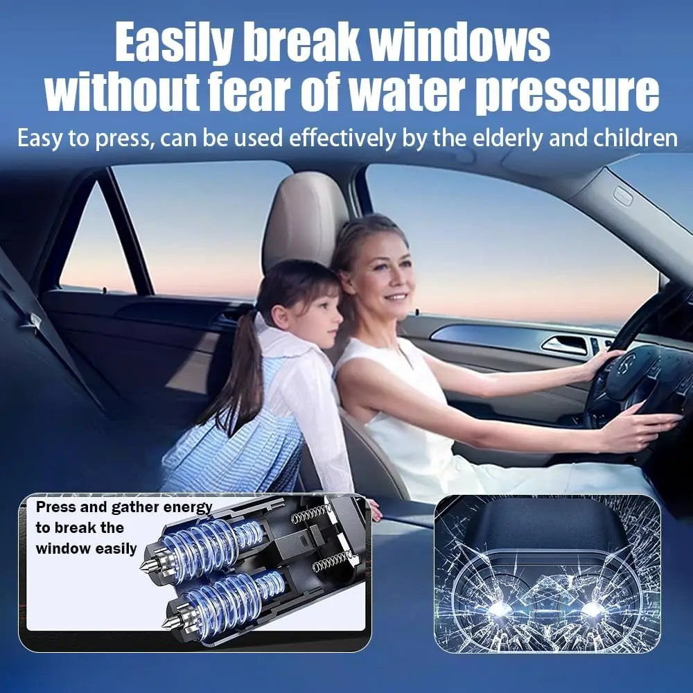 Car Safety Hammer 2-in-1 Windo - Car Emergency Tool Kit 评论和价格