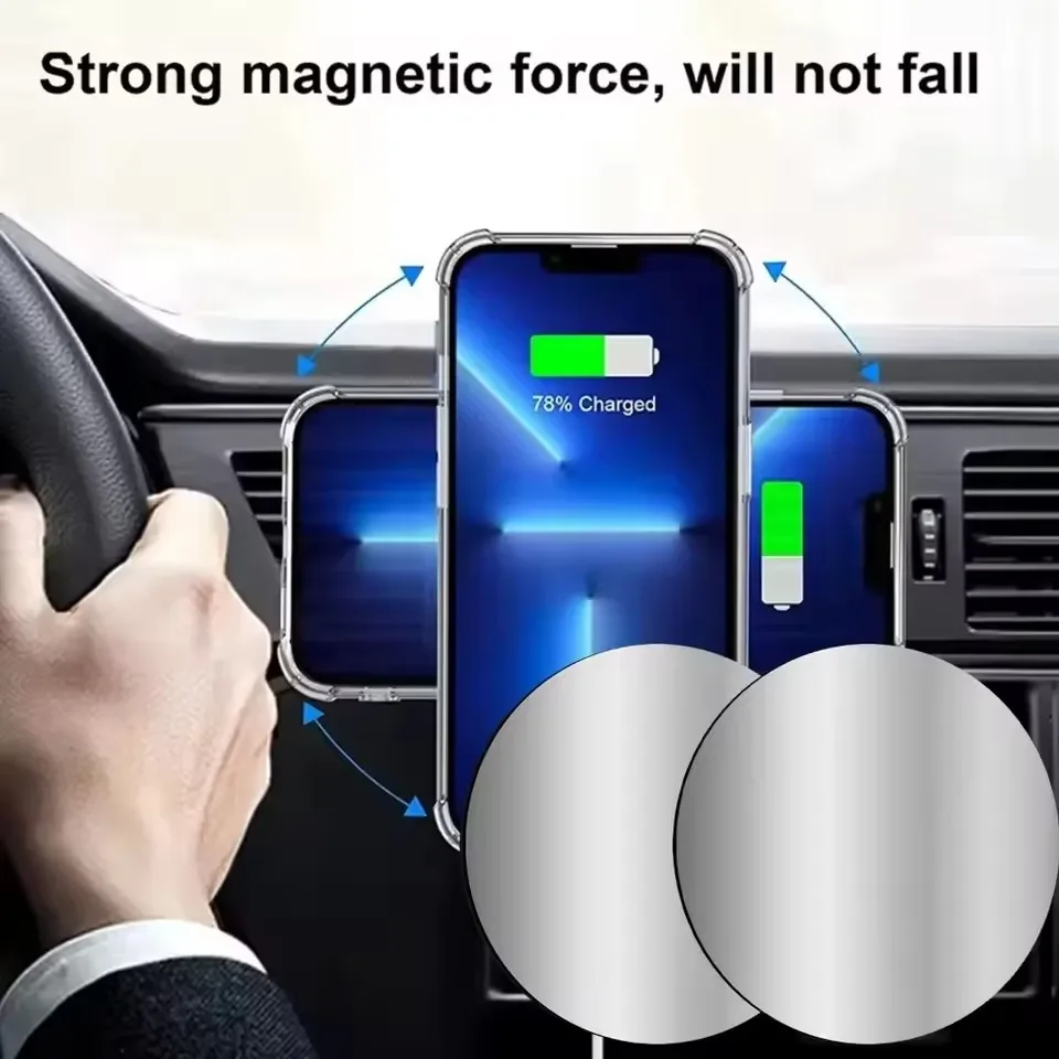 1-5PCS 8CM Magnetic Metal Plat - Car Accessories Phone Holder 评论和价格