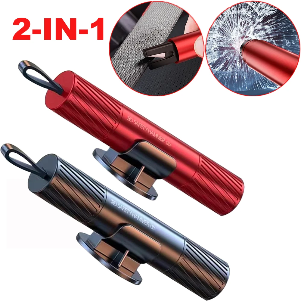 2 In 1 Car Safety Hammer Mini  - Car Emergency Tool Kit 评论和价格