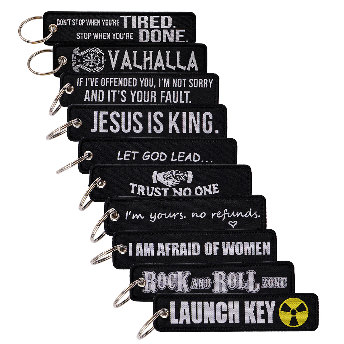 Black Embroidery Key Fob Rock  - Car Accessories Quotation 评论和价格