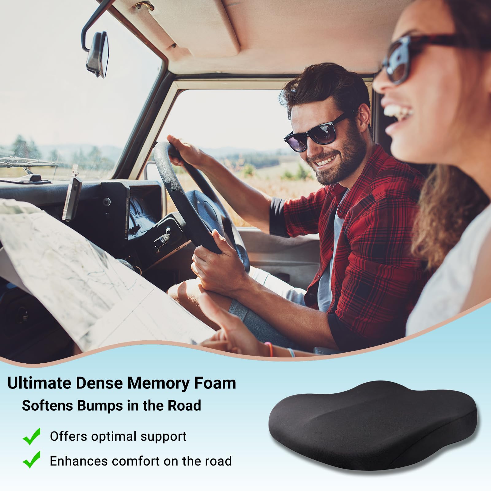 1pc Memory Foam Slow Rebound S - Car Seat Cushion Memory Foam 评论和价格