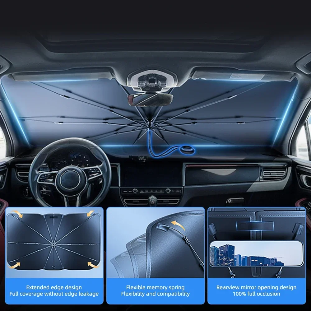 Car Windshield Sunshade Foldab - Automatic Car Sunshade 评论和价格