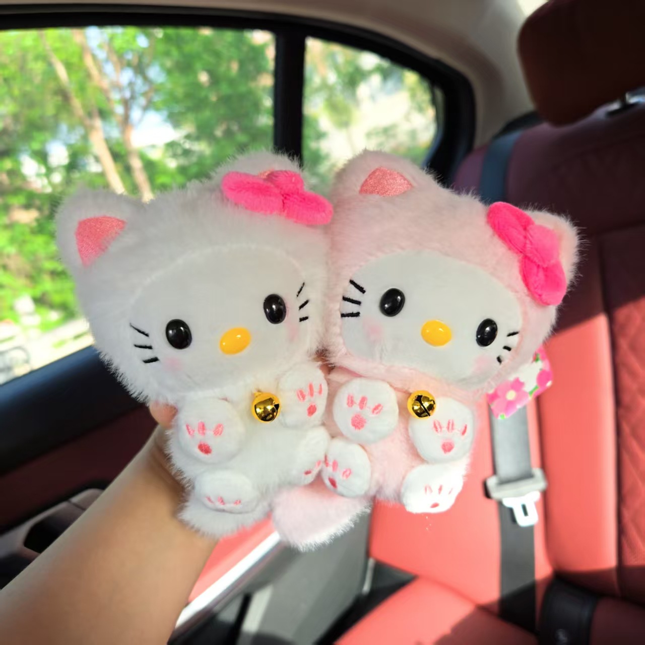 Kawaii HelloKitty Bell Cat Pen - Car Accessories For Decoration 评论和价格