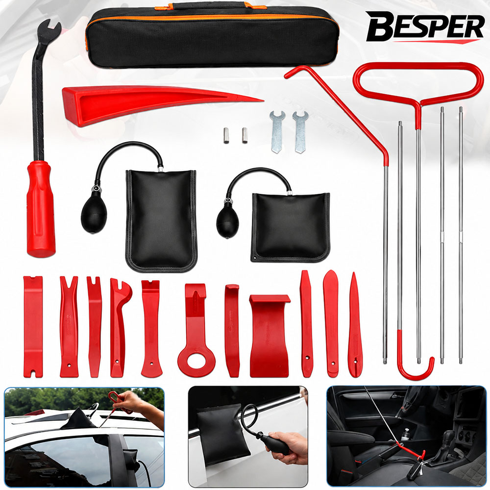 43/25/17Pcs Car Air Wedge Pump - Car Emergency Tool Kit 评论和价格