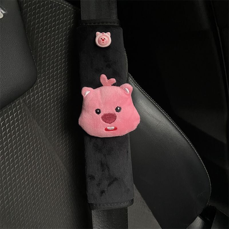 Car Seat Belt Decoration Plush - Car Accessories Girly 评论和价格