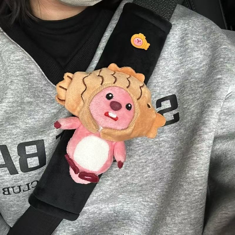 Car Seat Belt Decoration Plush - Car Accessories Girly 评论和价格